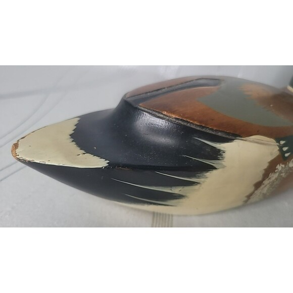 Vintage Hand Carved & Hand Painted Mallard‎ Duck Decoy Signed Jamalanowski - Picture 5 of 16